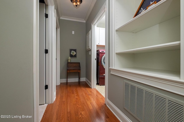 9508 Norton Commons Blvd Unit 102, Prospect, KY 40059 - corridor featuring ornamental molding and light wood-type flooring