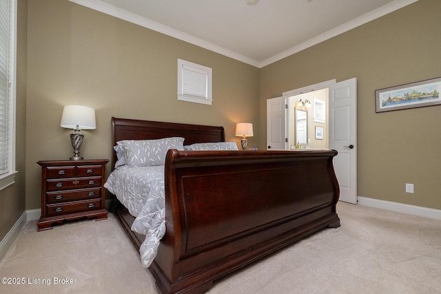 9508 Norton Commons Blvd Unit 102, Prospect, KY 40059 - bedroom featuring light carpet and ornamental molding