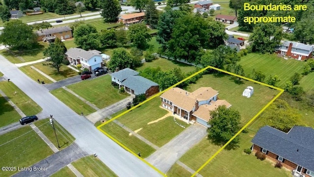 825 Crocus Dr, Radcliff, KY 40160 - aerial view of residential area featuring property boundaries highlighted