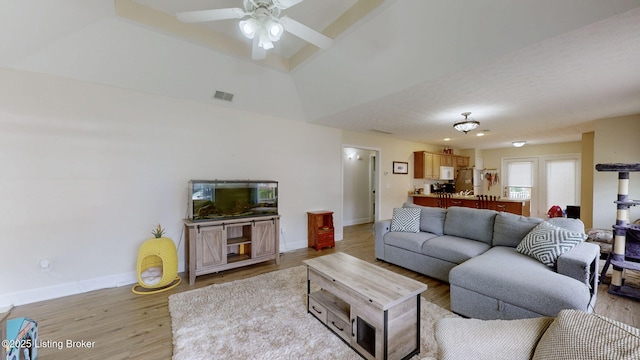 7236 Michael Benjamin Cir, Crestwood, KY 40014 - living area featuring light wood-style floors and a ceiling fan