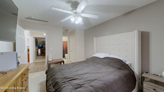 7236 Michael Benjamin Cir, Crestwood, KY 40014 - bedroom featuring wood finished floors, ensuite bath, and ceiling fan