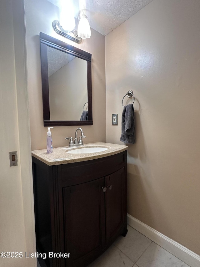 509 Piping Rock Rd, Brandenburg, KY 40108 - bathroom with vanity and a textured ceiling