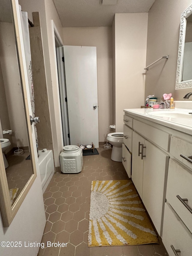 509 Piping Rock Rd, Brandenburg, KY 40108 - bathroom with vanity, tile patterned flooring, a bath, and a shower