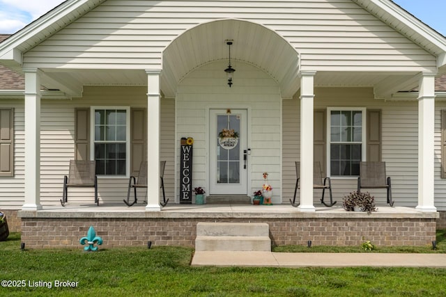 63 Davis Norton Ln, Harned, KY 40144 - doorway to property with a porch