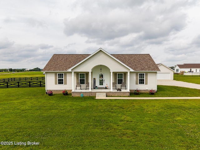 63 Davis Norton Ln, Harned, KY 40144 - single story home featuring covered porch, a shingled roof, and driveway