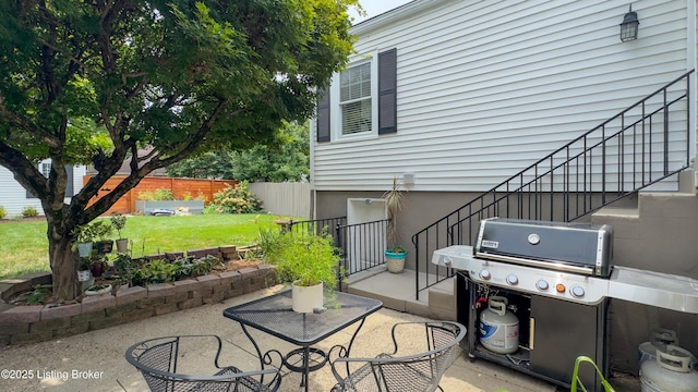 1910 Alfresco Pl, Louisville, KY 40205 - view of patio with a grill and stairs