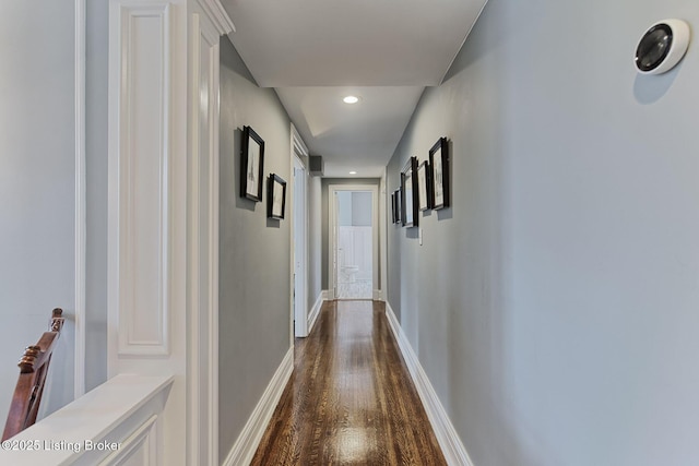 1416 Willow Ave Unit 3B, Louisville, KY 40204 - hall featuring dark wood-style floors and recessed lighting