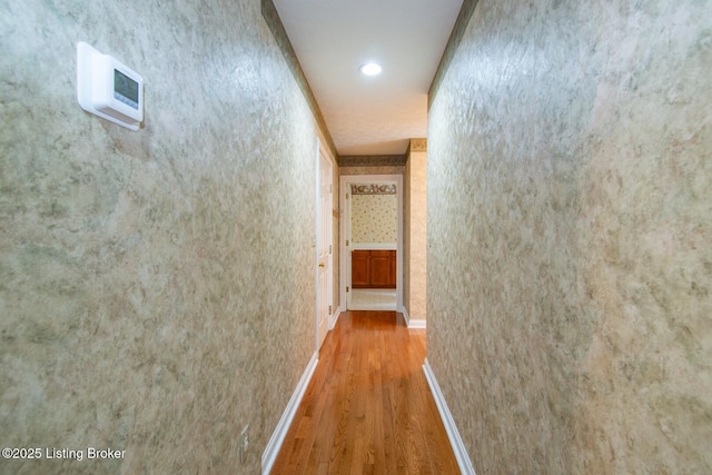 236 Bobwhite Rd, Brandenburg, KY 40108 - hall featuring wood finished floors and wallpapered walls