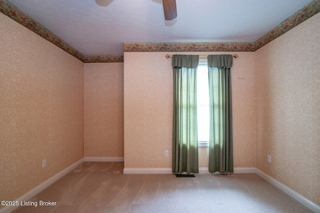 236 Bobwhite Rd, Brandenburg, KY 40108 - carpeted empty room with a ceiling fan and baseboards