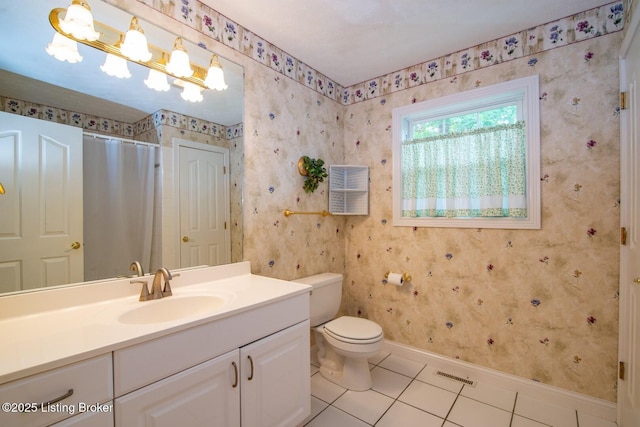 236 Bobwhite Rd, Brandenburg, KY 40108 - bathroom featuring tile patterned flooring, vanity, and a shower with shower curtain