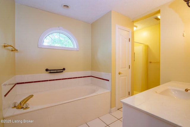 236 Bobwhite Rd, Brandenburg, KY 40108 - full bathroom with a bath, tile patterned floors, and vanity