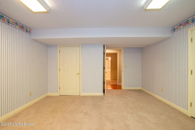 236 Bobwhite Rd, Brandenburg, KY 40108 - finished below grade area with wallpapered walls and carpet flooring