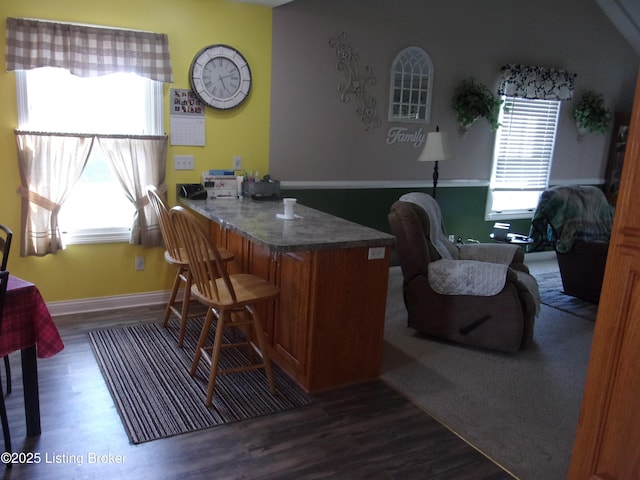 1366 Greens Chapel Rd, Bloomfield, KY 40008 - office space with dark wood-type flooring and a bar
