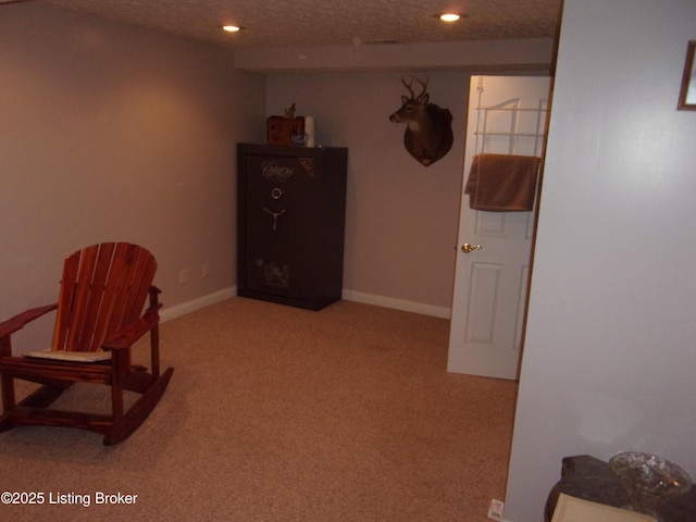 1366 Greens Chapel Rd, Bloomfield, KY 40008 - sitting room with recessed lighting and carpet