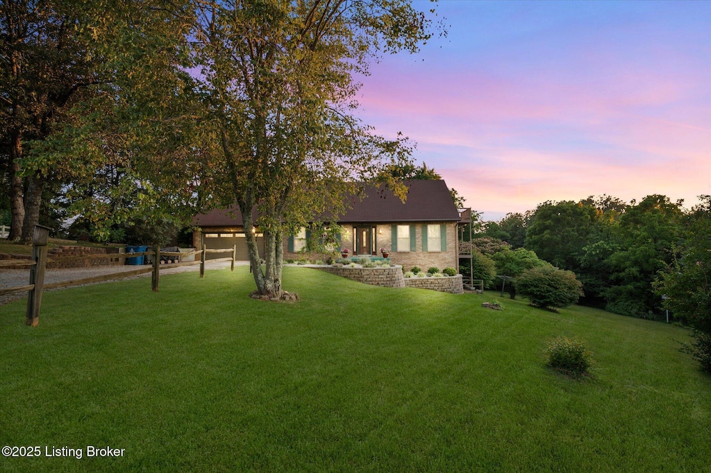 345 Doe Haven Rd, Ekron, KY 40117 - view of front of property with a front lawn, a garage, and driveway
