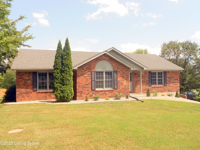 732 Poplar Flat Rd, Bardstown, KY 40004 - single story home featuring brick siding, a front lawn, and a shingled roof