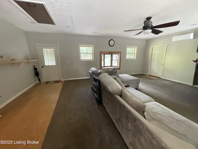 40 Sunflower Ln, Brandenburg, KY 40108 - living area with a wall mounted AC and ceiling fan