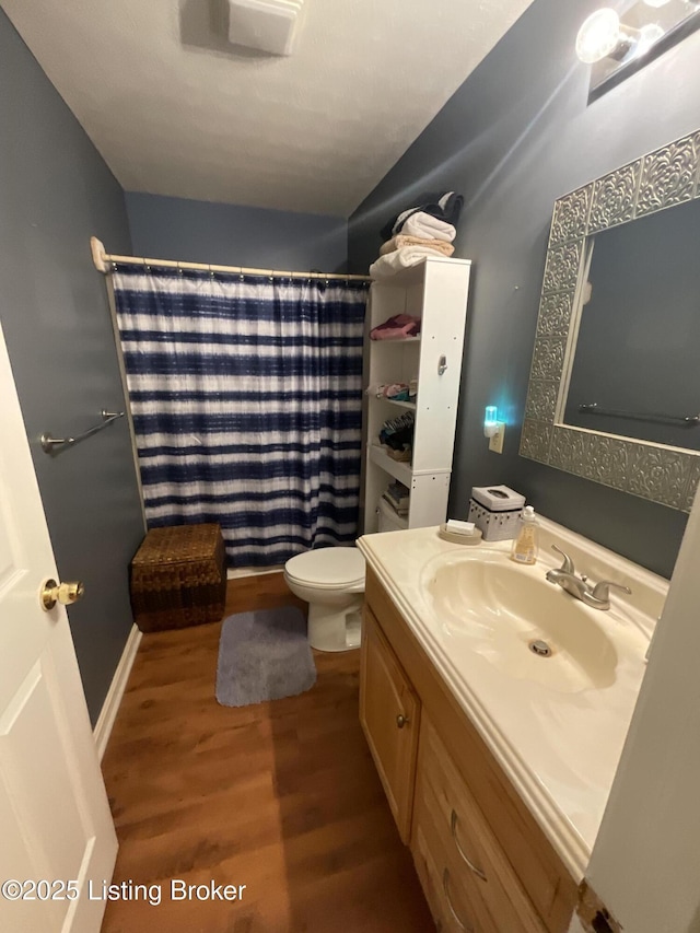 40 Sunflower Ln, Brandenburg, KY 40108 - full bathroom featuring vanity, wood finished floors, and curtained shower