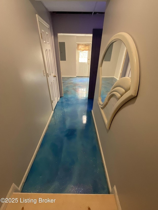40 Sunflower Ln, Brandenburg, KY 40108 - hall featuring finished concrete floors and electric panel
