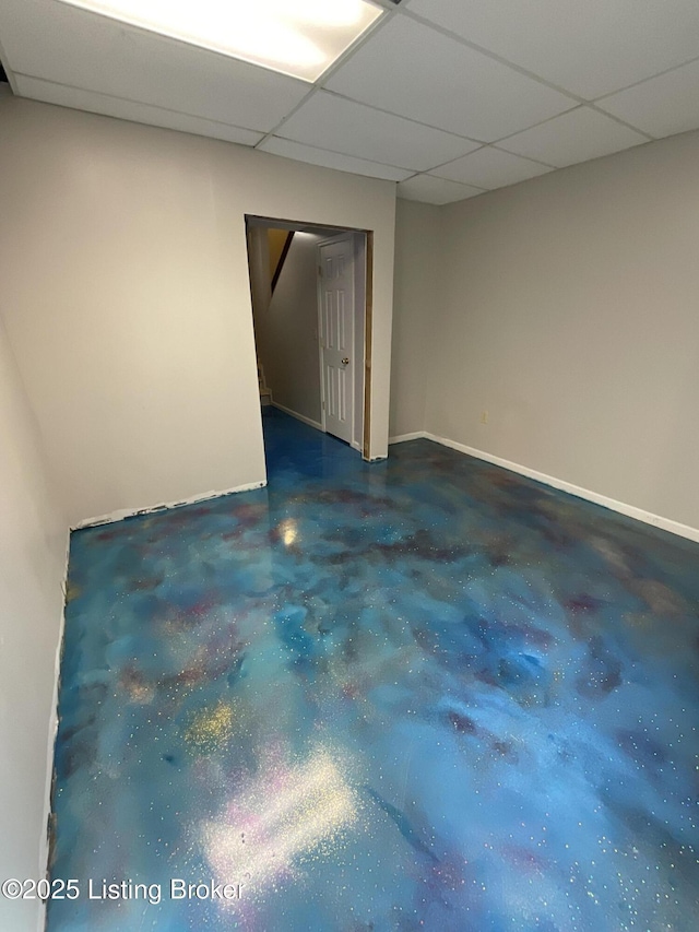 40 Sunflower Ln, Brandenburg, KY 40108 - finished basement with a paneled ceiling and baseboards