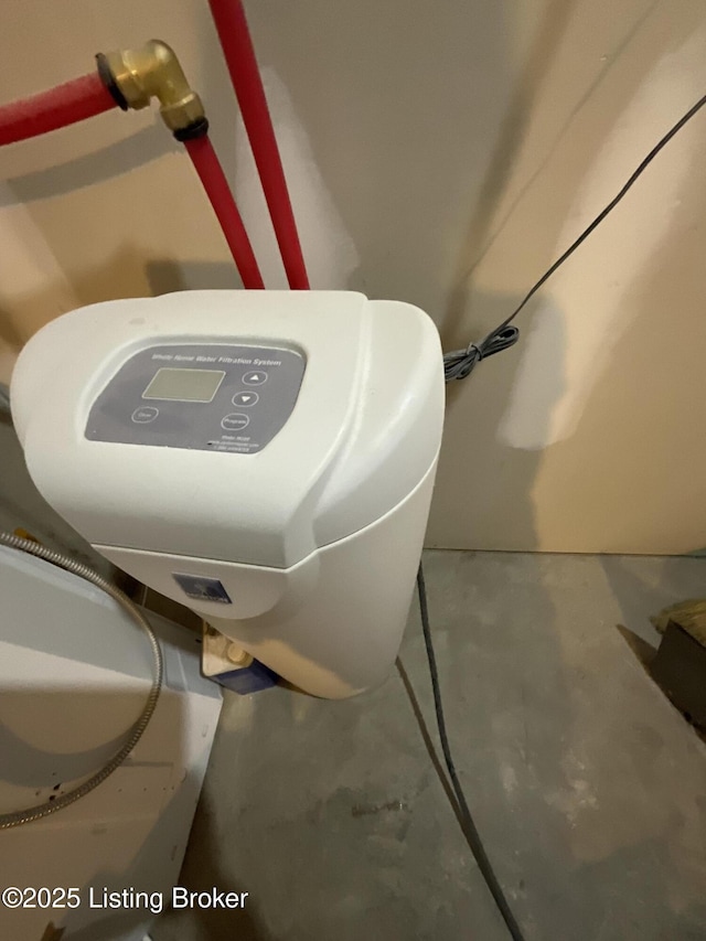 40 Sunflower Ln, Brandenburg, KY 40108 - detailed view of concrete floors and a water softener