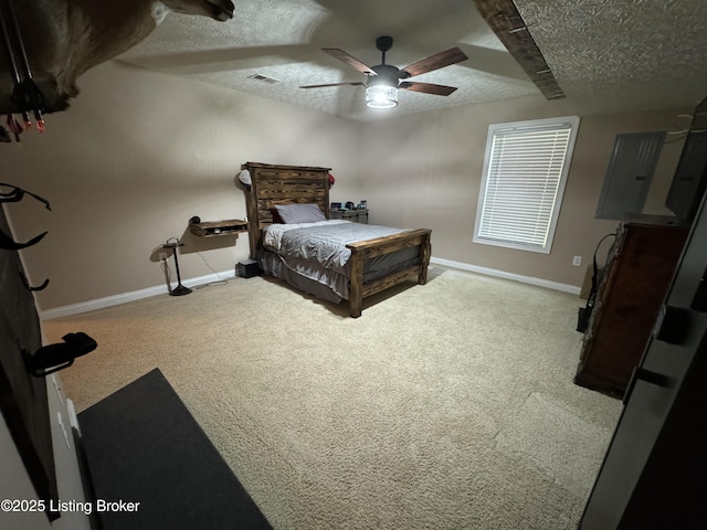 79 Brightberry Rd, Brandenburg, KY 40108 - bedroom featuring a textured ceiling, a ceiling fan, and carpet
