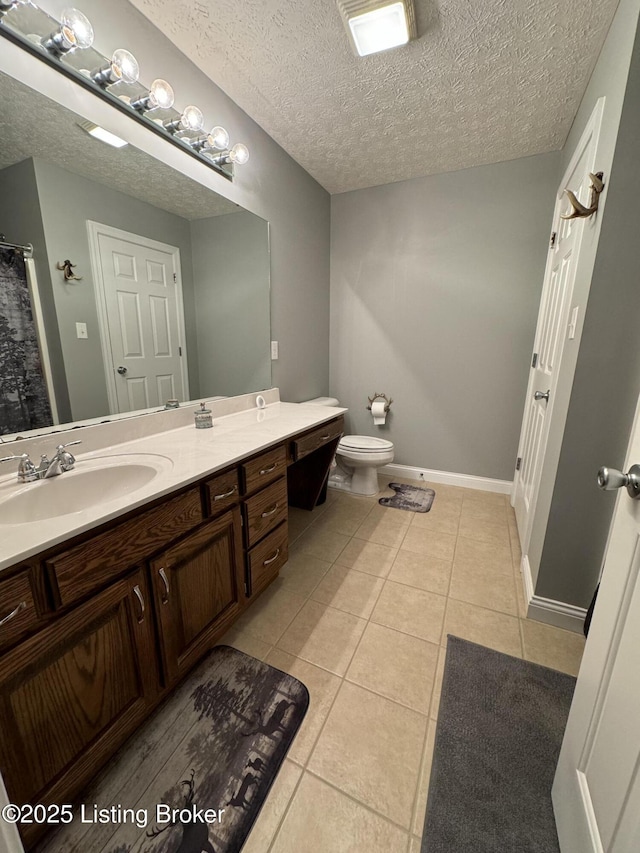 79 Brightberry Rd, Brandenburg, KY 40108 - bathroom with vanity, a textured ceiling, and tile patterned flooring