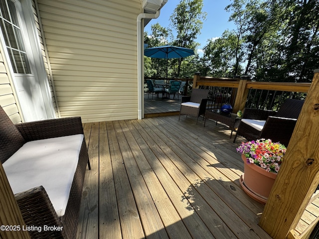 79 Brightberry Rd, Brandenburg, KY 40108 - wooden terrace with outdoor dining space