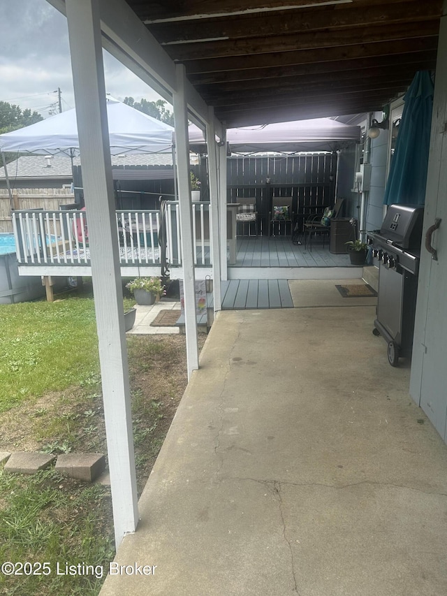 936 Old Ekron Rd, Brandenburg, KY 40108 - view of patio / terrace with a wooden deck and area for grilling