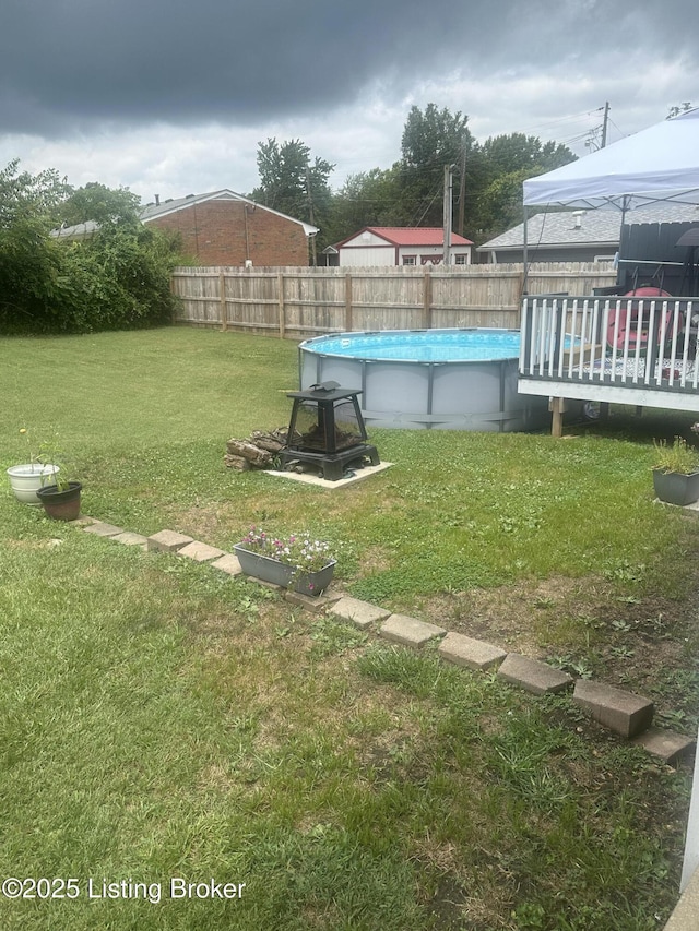 936 Old Ekron Rd, Brandenburg, KY 40108 - fenced backyard with a gazebo and a wooden deck