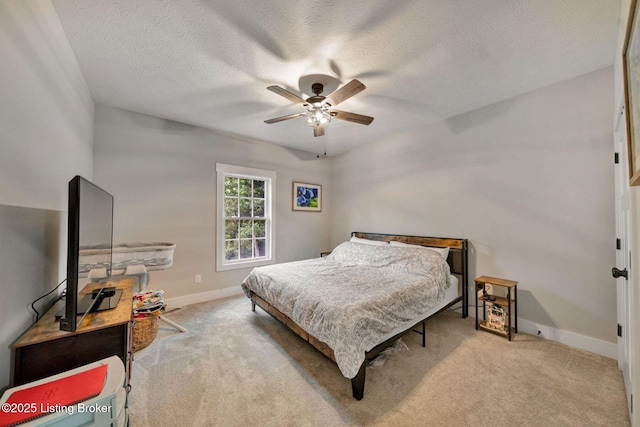 90 Glenn Eagle Rd, Brandenburg, KY 40108 - carpeted bedroom featuring a textured ceiling and a ceiling fan