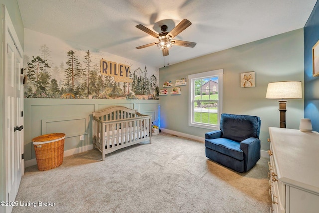 90 Glenn Eagle Rd, Brandenburg, KY 40108 - carpeted bedroom with a crib and a ceiling fan