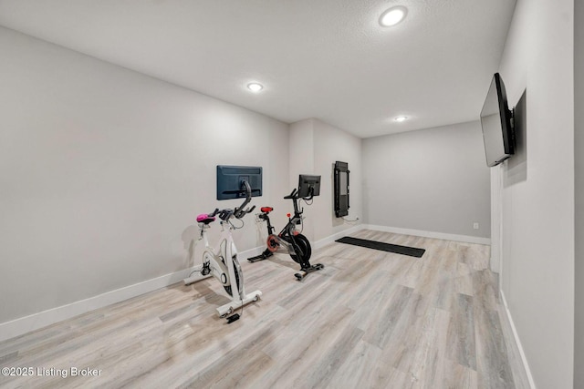90 Glenn Eagle Rd, Brandenburg, KY 40108 - workout area with light wood finished floors and recessed lighting