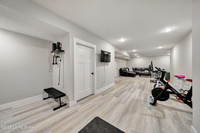 90 Glenn Eagle Rd, Brandenburg, KY 40108 - exercise room featuring wood finished floors and recessed lighting