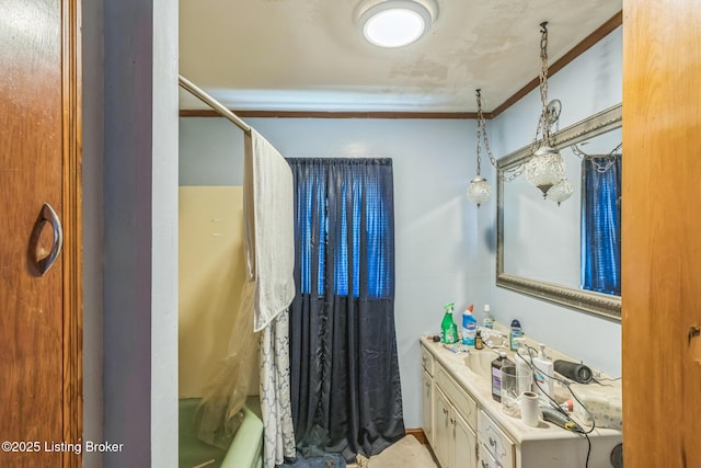 2904 State Route 58 E, Mayfield, KY 42066 - bathroom with vanity and crown molding