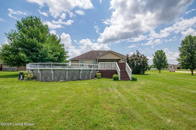 515 Clymene Rd, Cecilia, KY 42724 - view of green lawn featuring a deck and an outdoor pool