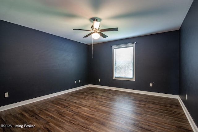 515 Clymene Rd, Cecilia, KY 42724 - spare room with ceiling fan and dark wood finished floors