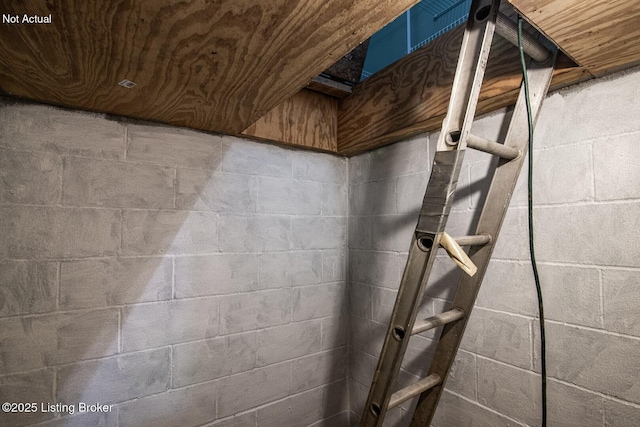515 Clymene Rd, Cecilia, KY 42724 - bathroom view of concrete block wall