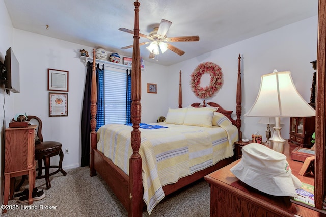3308 Mcadams Ct, Jeffersontown, KY 40299 - carpeted bedroom featuring ceiling fan and baseboards