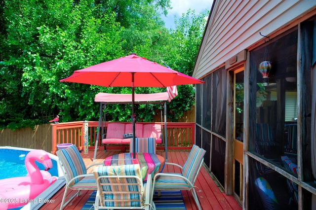 3308 Mcadams Ct, Jeffersontown, KY 40299 - view of wooden deck