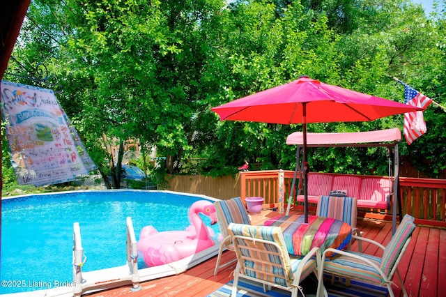 3308 Mcadams Ct, Jeffersontown, KY 40299 - view of swimming pool with a deck