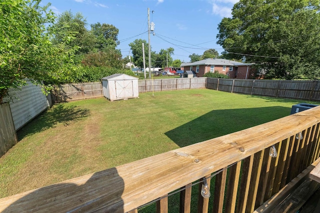  - fenced backyard with a shed
