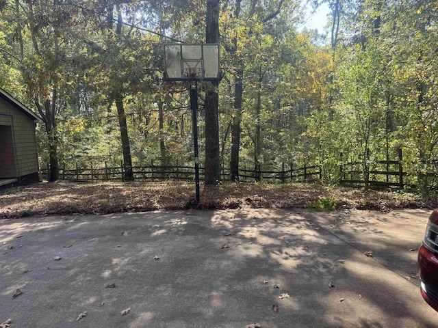 view of sport court