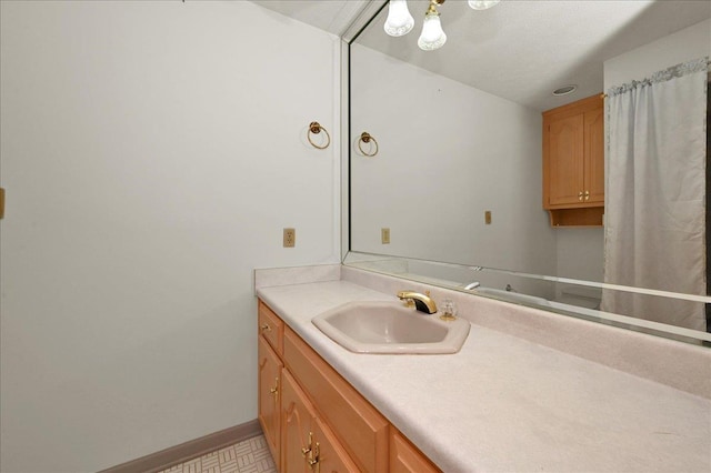 bathroom featuring vanity