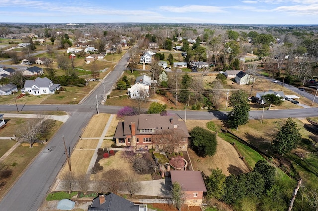 aerial view with a residential view