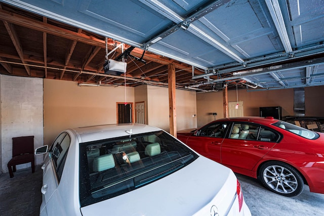 garage featuring a garage door opener