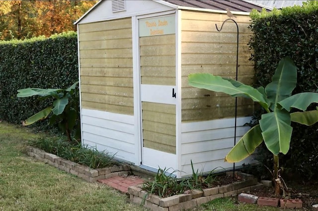 view of shed