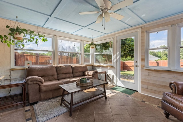  - sunroom with tile patterned flooring