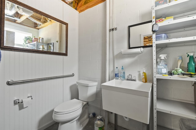 bathroom featuring toilet and sink