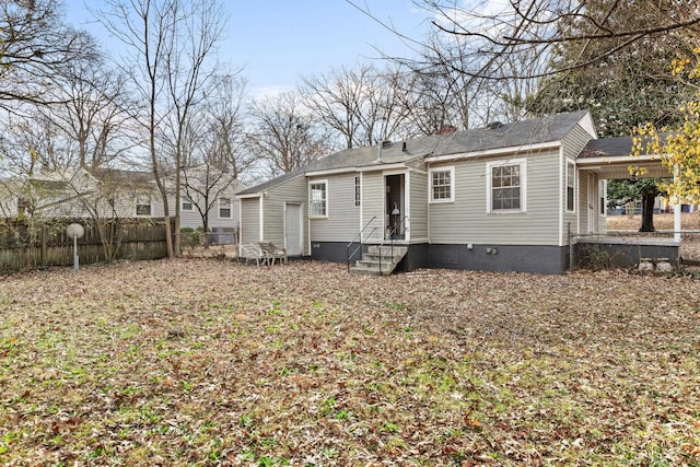 view of back of property